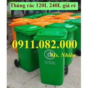  Thùng rác nhập khẩu giá rẻ vĩnh long- thùng rác 120 lít 240 lít 660 lít- lh 0911082000