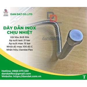 Dây nối mềm cho bình nước nóng, ống cấp nước inox nóng lạnh, dây dẫn nước inox chịu nhiệt, dây dẫn nước inox 304