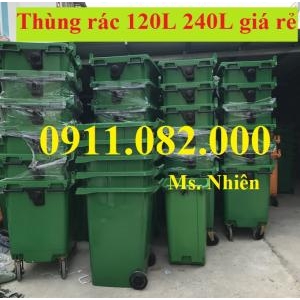 Xả hàng thùng rác nhựa giá rẻ tại hậu giang- thùng rác 120l 240l 660l- lh 0911082000