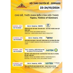 Nhiều Hội Thảo Quan Trọng Bên Lề Hanoitex & Hanoifabric 2024 - Nhiều Hội Thảo Quan Trọng Bên Lề Hanoitex & Hanoifabric 2024