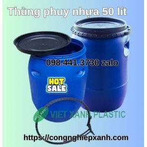 Phuy nhựa đựng hóa chất, phuy nhựa làm bè cá, phuy nhựa đựng dầu 30 lít và 50 lít