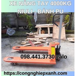 Xe nâng tay 4000kg – Xe nâng tay thấp 4 tấn – Xe nâng tay 4000kg Niuli.