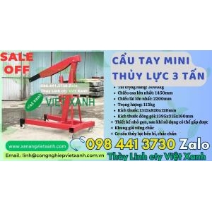 Cẩu thủy lực mini bằng tay 3000kg