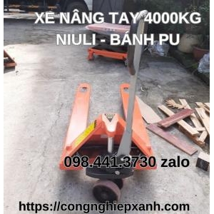 Xe nâng tay 4000kg – Xe nâng tay thấp 4 tấn – Xe nâng tay 4000kg Niuli.