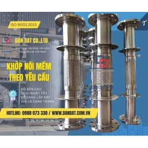 Khớp nối mềm nối ren, khớp nối mềm rắc co ren, khớp nối mềm công nghiệp, khớp nối mềm inox chịu nhiệt