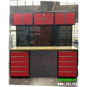 Bàn nguội kết hợp tủ bảng treo KT: W2000xD600xH900/1950mm