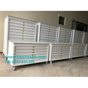 Tủ lưu bản vẽ A0- 15 ngăn, tủ lưu trữ bản vẽ sản xuất theo yêu cầu