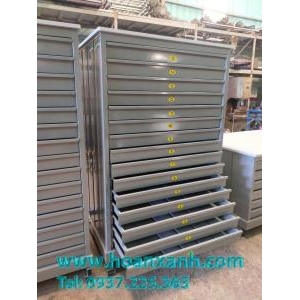 Tủ lưu bản vẽ A0- 15 ngăn, tủ lưu trữ bản vẽ sản xuất theo yêu cầu