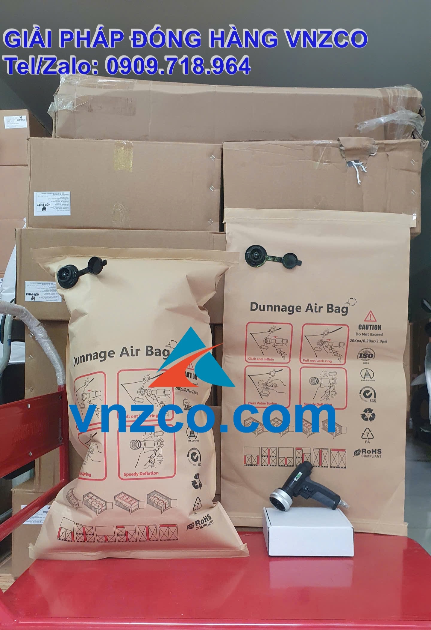 Túi khí chèn hàng giấy Kraft 500x1000mm – Thùng 100 cái