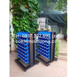 Kệ dụng cụ 2 mặt, Kệ đồ nghề để khay nhựa đựng ốc vít bulong.