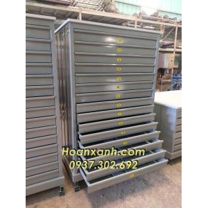 Tủ lưu bản vẽ 15 ngăn khổ A0 TV-A015, tủ lưu hồ sơ, tủ lưu bản vẽ, tủ để bản vẽ