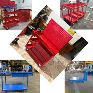 Xe đẩy 3 ngăn – Bảng treo khay nhựa KT: 738×570